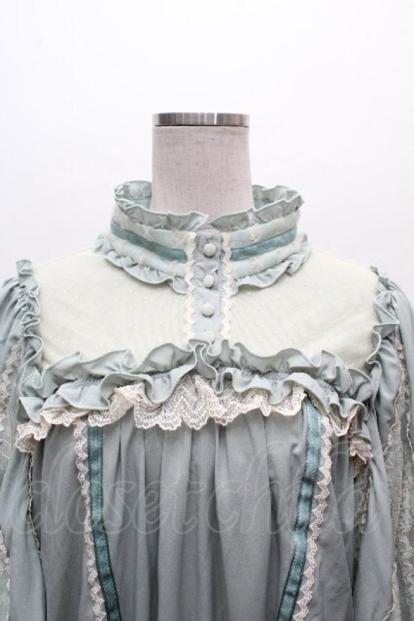 画像4: 星箱works / 七色ワルツフリルブラウス  ミント S-26-04-05-033-PU-BL-HR-ZS (4)