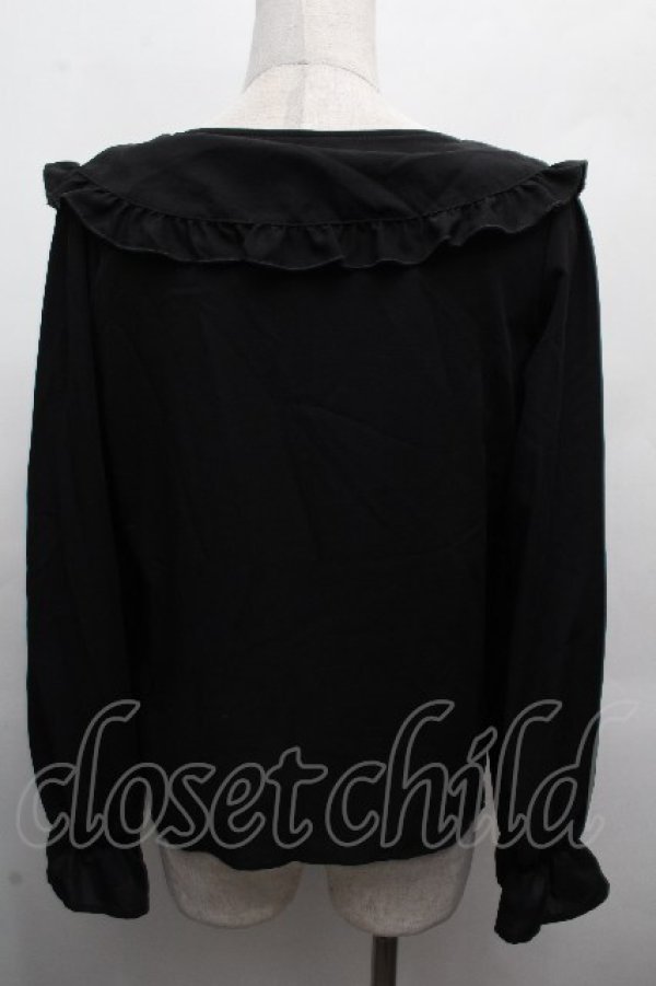 画像2: evelyn / フリルブラウス  黒 S-26-04-05-036-LO-BL-AS-ZS (2)