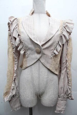 画像: Hoshibako Works / オースティン ストライプ柄ジャケット  ベージュ S-26-04-05-040-LO-JA-HR-ZS