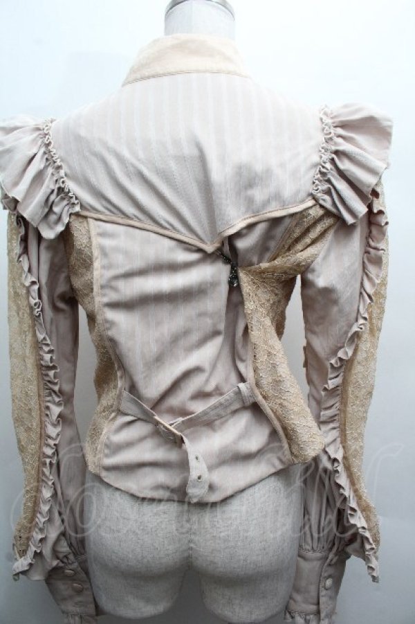 画像2: Hoshibako Works / オースティン ストライプ柄ジャケット  ベージュ S-26-04-05-040-LO-JA-HR-ZS (2)