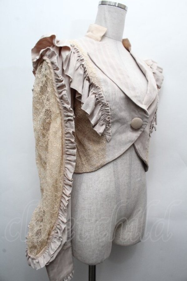 画像3: Hoshibako Works / オースティン ストライプ柄ジャケット  ベージュ S-26-04-05-040-LO-JA-HR-ZS (3)