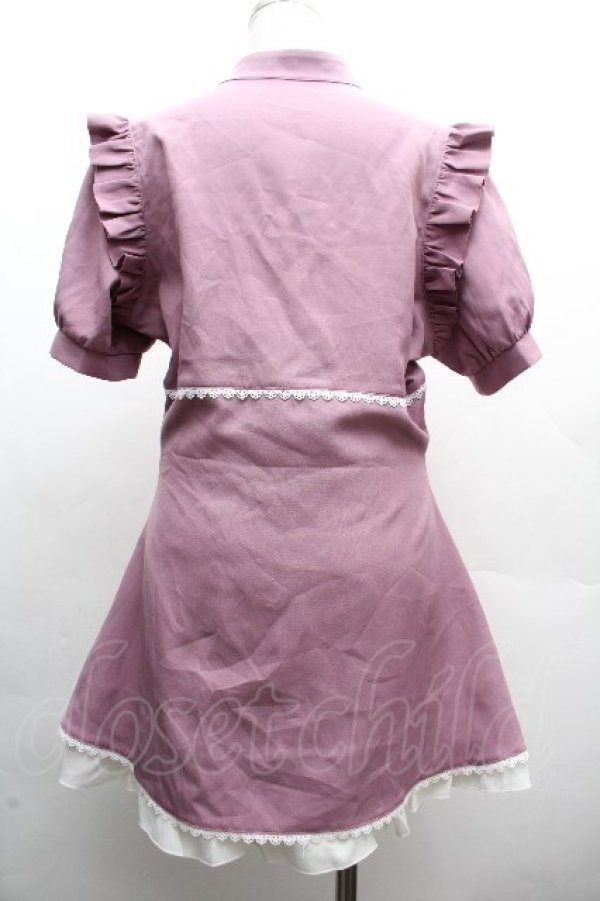 画像2: DearMyLove / チャイナ釦スリットワンピース  ラベンダー S-26-04-05-044-EL-OP-HR-ZS (2)