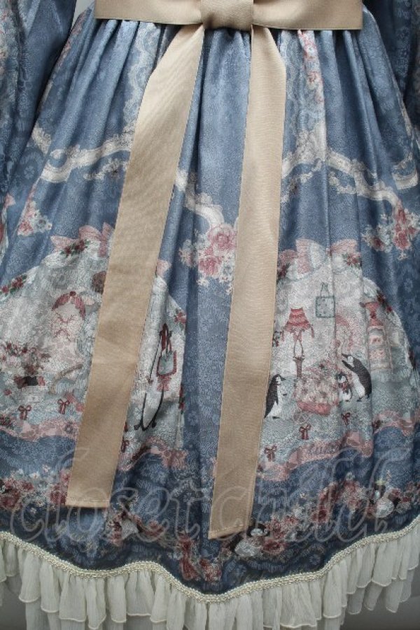 画像5: 中国ロリータ / ワンピース  サックス S-26-04-05-050-LO-OP-AS-ZS (5)