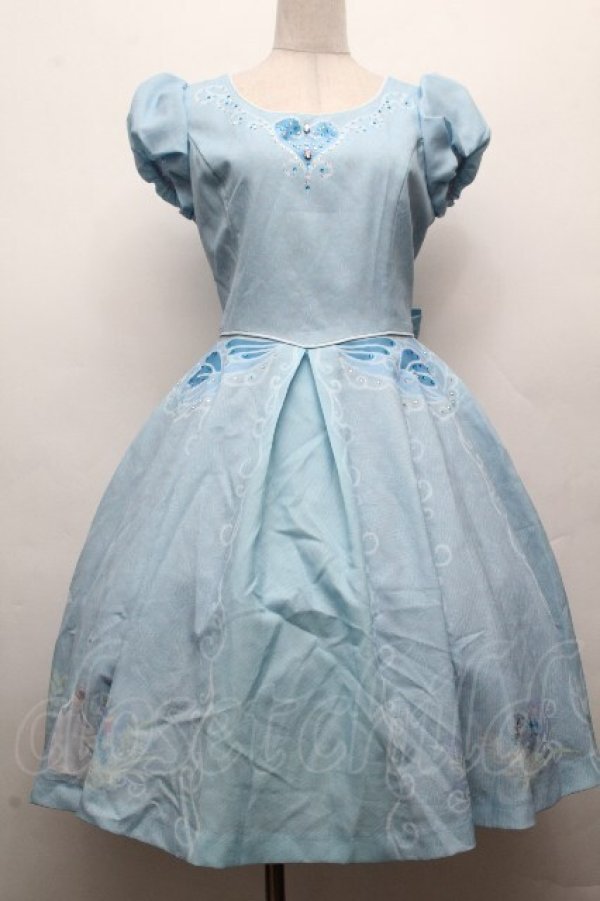 画像1: Secret Honey / プリンセスワンピース(シンデレラver)  サックス S-26-04-05-051-CA-OP-AS-ZS (1)