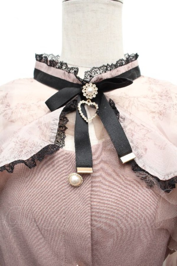 画像4: Rojita / シフォン切替ワンピース  ピンクベージュ S-26-04-05-053-LO-OP-AS-ZS (4)