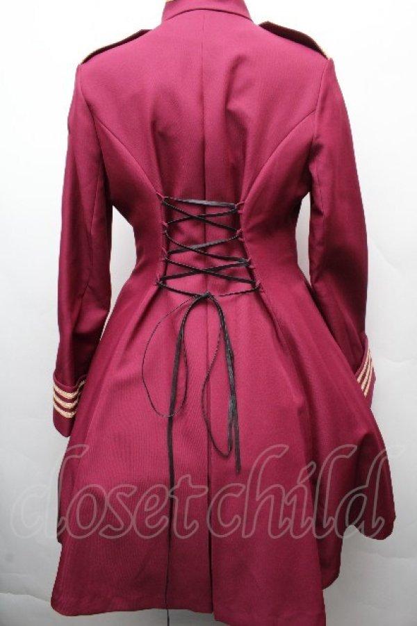 画像2: ATELIER BOZ / アイザックジャケットワンピース  ワイン S-26-04-05-054-EL-CO-HR-ZS (2)