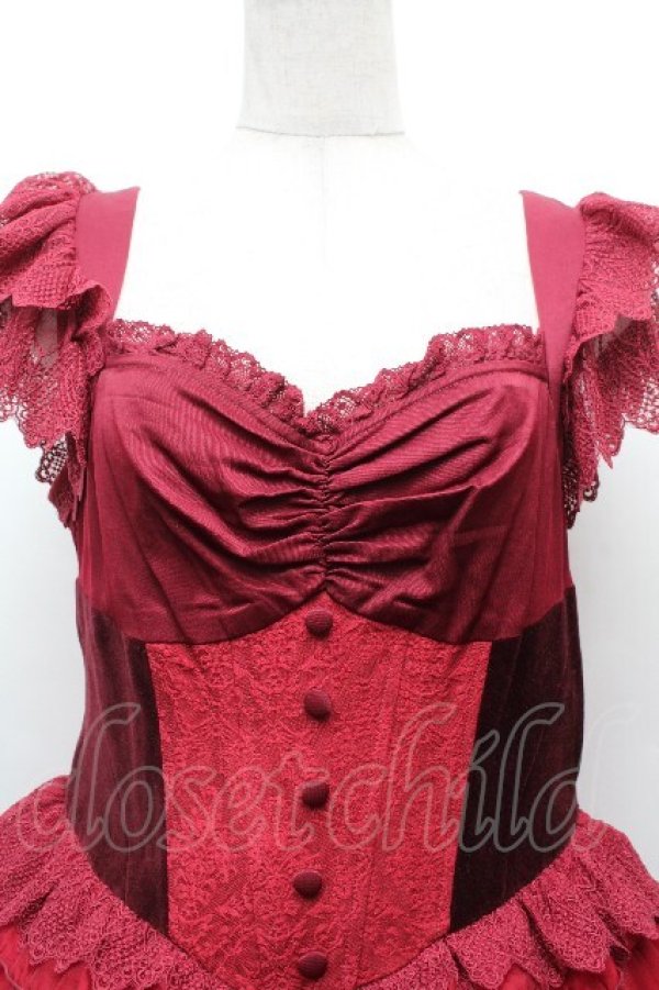 画像4: Hoshibako Works / 真夜中の囁きジャンパースカート  レッド S-26-04-05-055-LO-OP-HR-ZS (4)