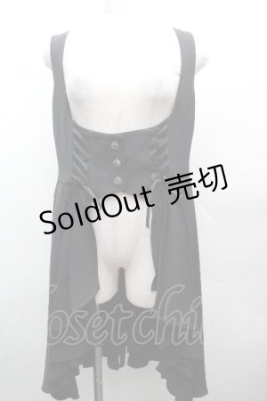 画像: Hoshibako Works / 星夜の旅　ビスチェスカート  黒 S-26-04-05-057-LO-SK-HR-ZS