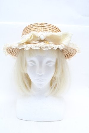 画像: ALICE and the PIRATES / レディパールカンカン帽  アイボリー S-26-04-05-011-PA-AC-HR-ZS