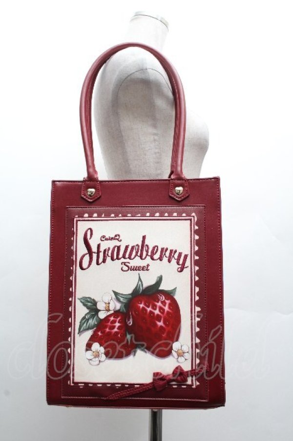 画像1: LOLITA / いちごキティスタンプハンドバッグ  赤 S-26-04-05-017-LO-BG-HR-ZS (1)