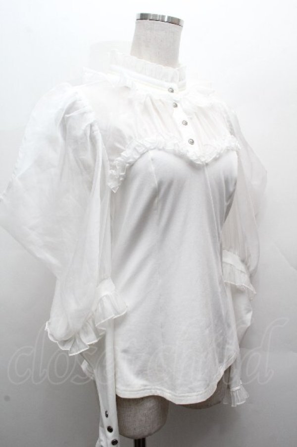 画像3: Hoshibako Works / ミッドナイトスター　オフショルダーブラウス  白 S-26-04-05-026-LO-BL-HR-ZS (3)