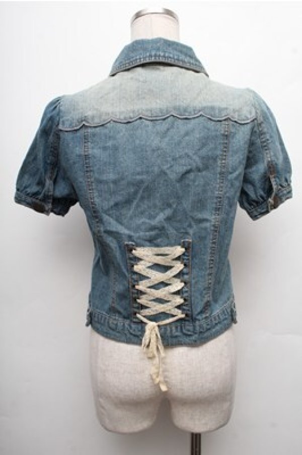 画像2: LIZ LISA / デニムジャケット  ブルー S-26-04-06-036-LO-JA-AS-ZS (2)