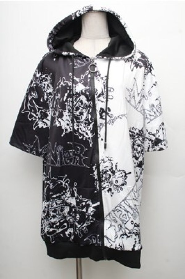画像1: NieR Clothing / 転写パーカー  黒 S-26-04-06-040-PU-TO-AS-ZS (1)