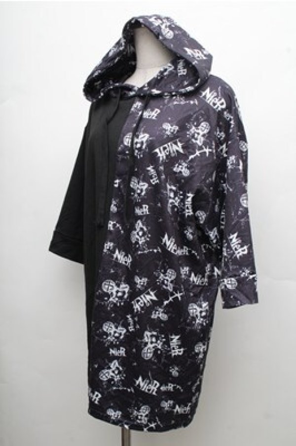 画像3: NieR Clothing / 転写パーカー  黒 S-26-04-06-042-PU-TO-AS-ZS (3)