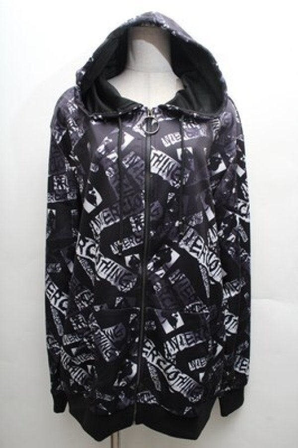 画像1: NieR Clothing / 転写パーカー  黒 S-26-04-06-049-PU-TO-AS-ZS (1)