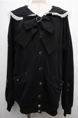 画像: LIZ LISA / メッセージセーラーブルゾン  黒 S-26-04-06-053-LO-JA-AS-ZS