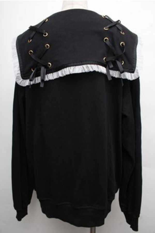 画像2: LIZ LISA / メッセージセーラーブルゾン  黒 S-26-04-06-053-LO-JA-AS-ZS (2)