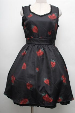 画像: Ank Rouge / Melt Strawberry ワンピース  黒 S-26-04-06-054-CA-OP-AS-ZS