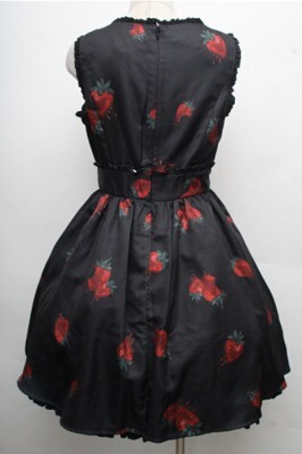 画像2: Ank Rouge / Melt Strawberry ワンピース  黒 S-26-04-06-054-CA-OP-AS-ZS (2)