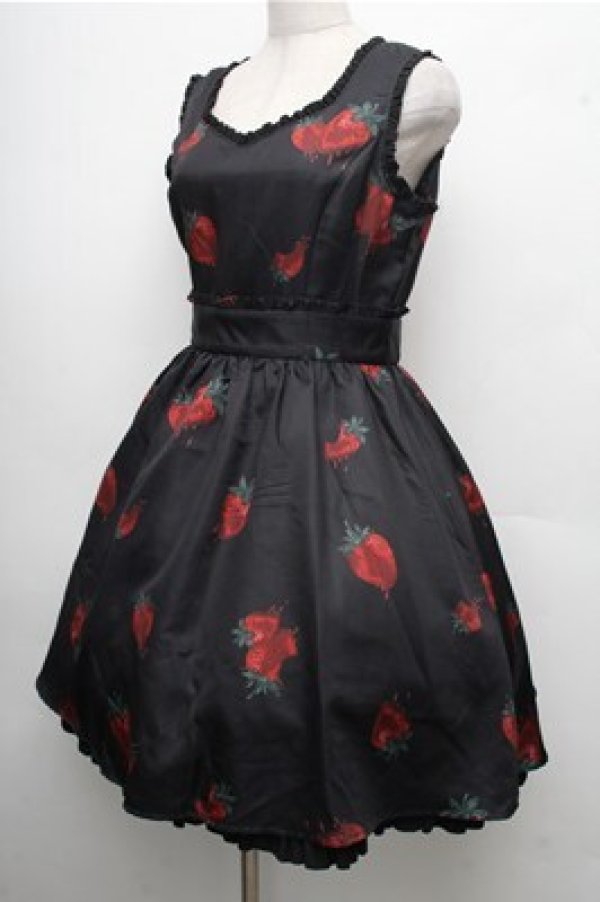 画像3: Ank Rouge / Melt Strawberry ワンピース  黒 S-26-04-06-054-CA-OP-AS-ZS (3)