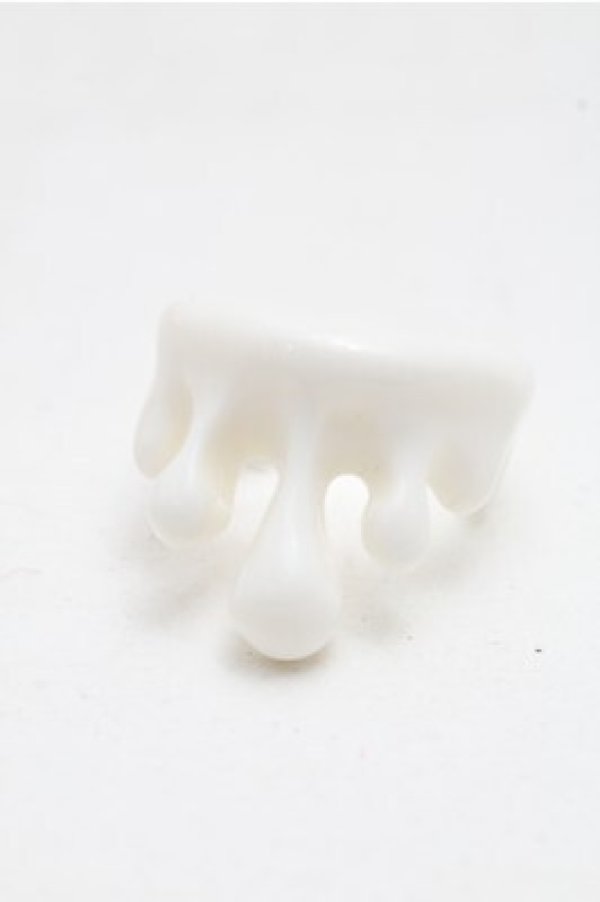 画像1: Q-pot. / Milk Meltリング  白 S-26-04-06-006-QP-AC-HR-ZS (1)