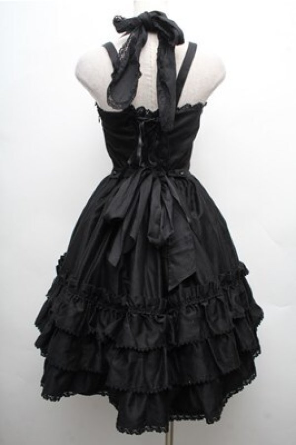 画像2: BABY,THE STARS SHINE BRIGHT / リボンリボンジェラートジャンパースカート  黒 S-26-04-06-056-BA-OP-AS-ZS (2)