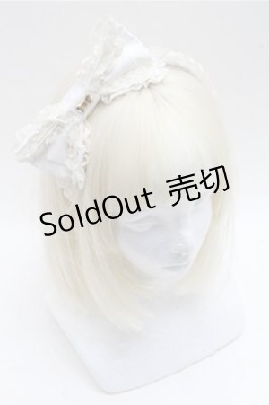 画像: Angelic Pretty / Dollyななめリボンカチューシャ  白 S-26-04-06-012-AP-AC-AS-ZS