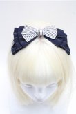 画像2: LOLITA / カチューシャ  紺 S-26-04-06-014-LO-BL-AS-ZS (2)