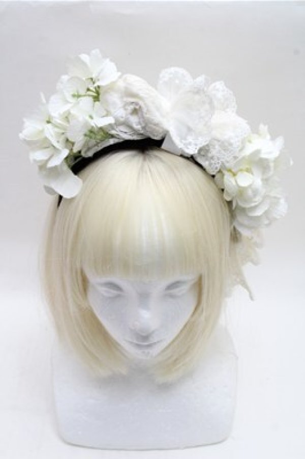 画像2: Hoshibako Works / 繁花集カチューシャ  オフ S-26-04-06-015-LO-AC-AS-ZS (2)