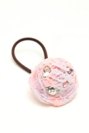 画像: Q-pot. / キラキラ ストロベリー&ブルーベリー アイスクリーム ヘアゴム  ピンクｘラベンダー S-26-04-06-002-QP-ZA-HR-ZS