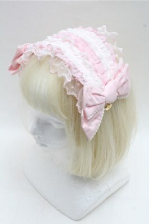 画像: Angelic Pretty / スピンドルリボンドールヘッドドレス  ピンク S-26-04-06-017-AP-AC-AS-ZS