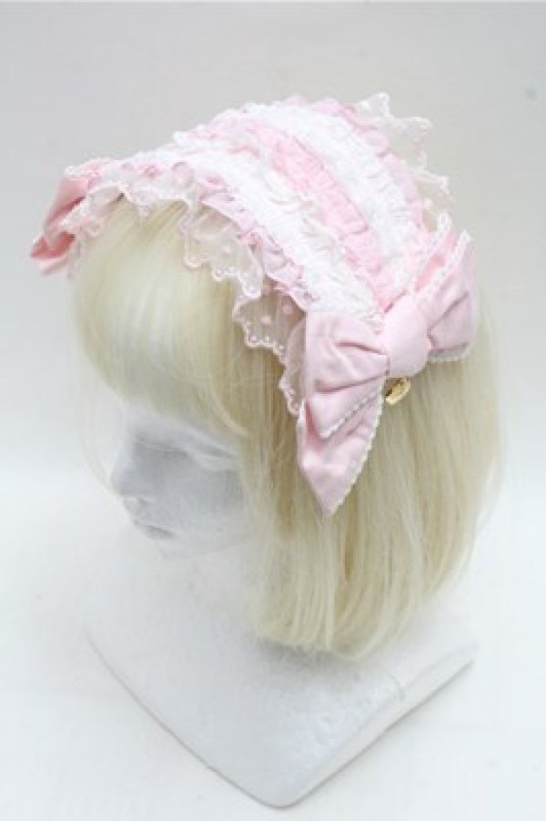 画像1: Angelic Pretty / スピンドルリボンドールヘッドドレス  ピンク S-26-04-06-017-AP-AC-AS-ZS (1)