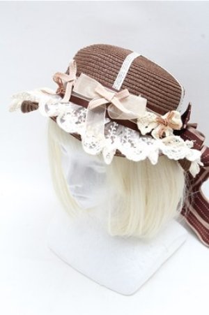 画像: LOLITA / リボンハット  ブラウン S-26-04-06-018-LO-AC-AS-ZS