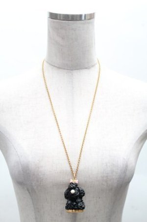 画像: Q-pot. / プードルケーキネックレス  黒 S-26-04-06-021-QP-AC-HR-ZS