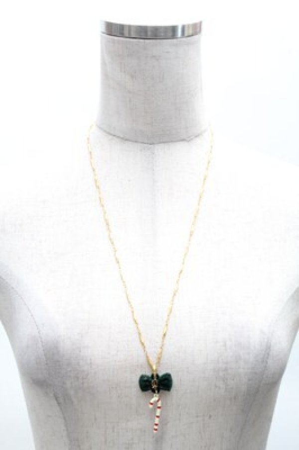 画像1: Q-pot. / キャンディケインネックレス  ゴールド S-26-04-06-022-QP-AC-HR-ZS (1)