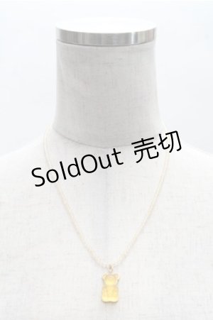 画像: Q-pot. / シトリン テディ-ベアハードグミネックレス(レモン)  イエロー S-26-04-06-023-QP-AC-HR-ZS