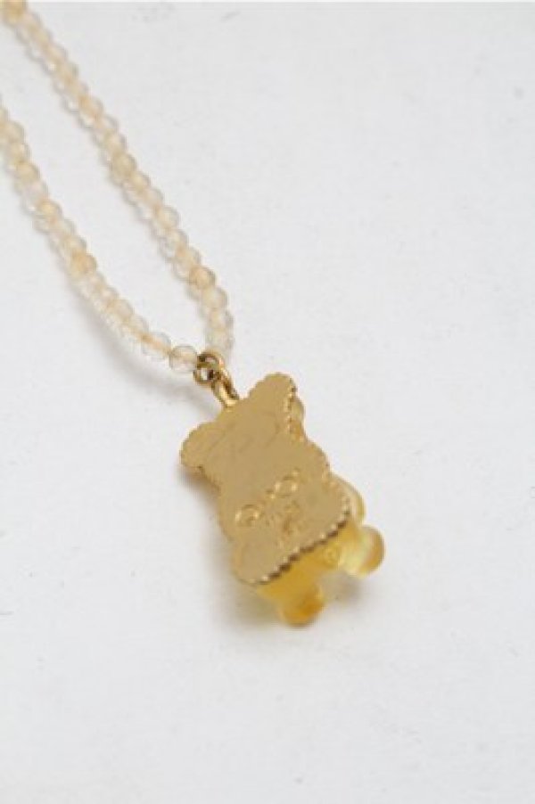 画像3: Q-pot. / シトリン テディ-ベアハードグミネックレス(レモン)  イエロー S-26-04-06-023-QP-AC-HR-ZS (3)