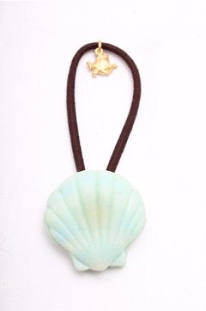 画像: Q-pot. / アリエル/シェルマカロンヘアゴム  ミント S-26-04-06-003-QP-AC-HR-ZS