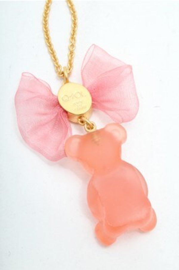 画像3: Q-pot. / テディベアグミネックレス(ストロベリー)  ピンク S-26-04-06-025-QP-AC-HR-ZS (3)