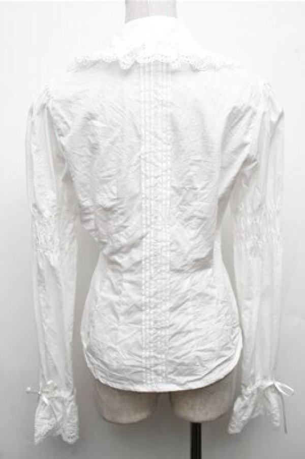 画像2: BABY,THE STARS SHINE BRIGHT / 後ろピンタックブラウス  白 S-26-04-06-026-BA-BL-AS-ZS (2)