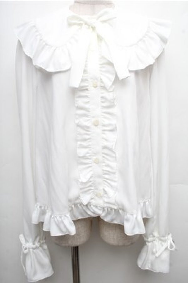 画像1: Angelic Pretty / カノンブラウス  白 S-26-04-06-027-AP-BL-AS-ZS (1)