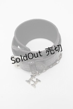 画像: h.NAOTO / ベルトブレスレット  黒 S-26-04-07-001-HN-AC-AS-ZS