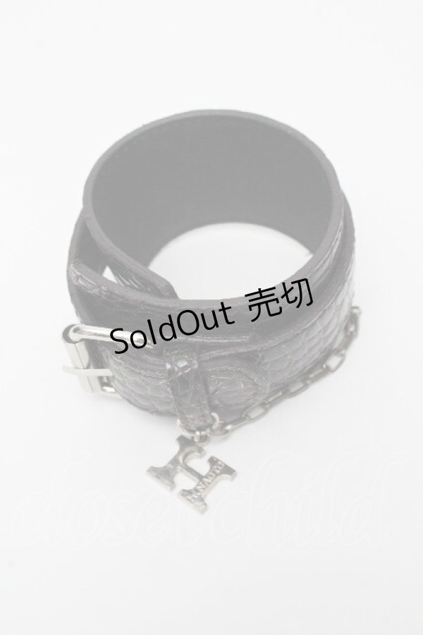 画像1: h.NAOTO / ベルトブレスレット  黒 S-26-04-07-001-HN-AC-AS-ZS (1)