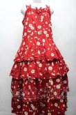 画像1: PINK HOUSE / ひなぎくプリントキャミソールワンピース  赤 S-26-04-07-050-LO-OP-HR-ZS (1)
