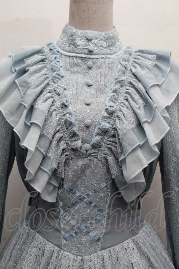 画像4: Hoshibako Works / リトルグレイスワンピース  サックス S-26-04-07-051-LO-TO-HR-ZS (4)