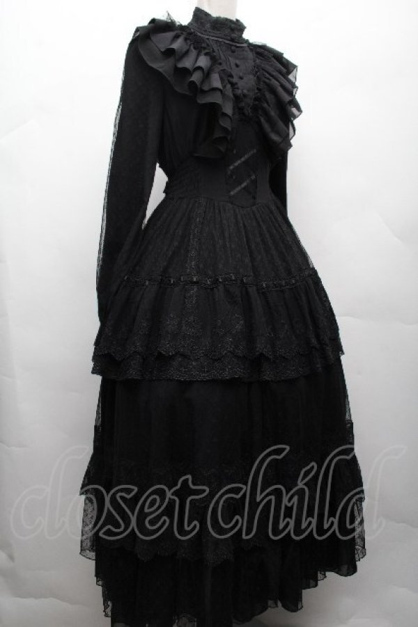 画像3: Hoshibako Works / リトルグレイスワンピース  黒 S-26-04-07-052-LO-TO-HR-ZS (3)