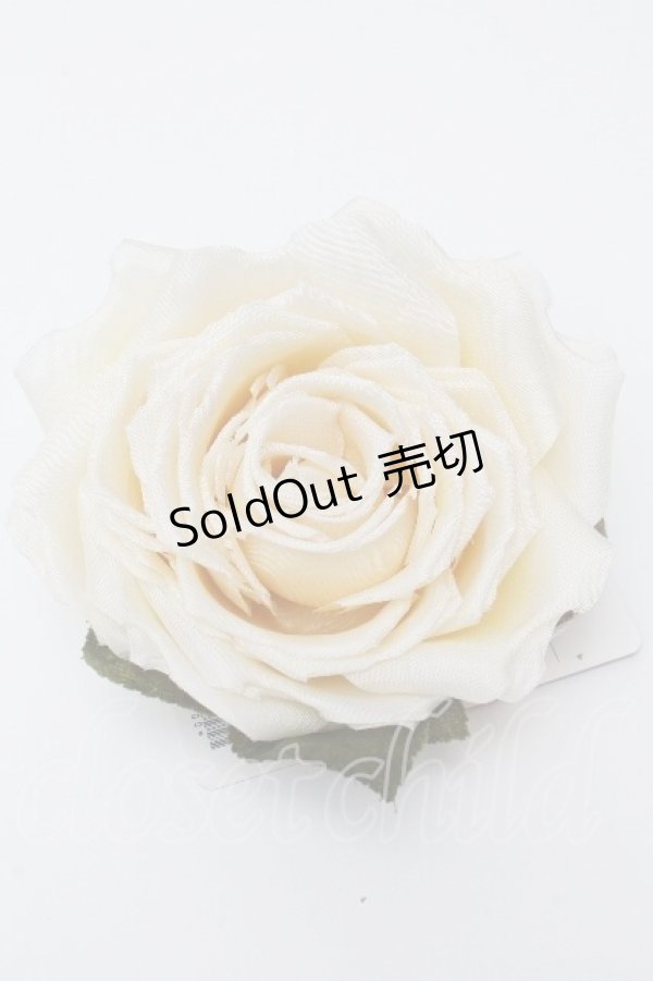 画像1: PINK HOUSE / ホワイトローズコサージュ  白 S-26-04-07-008-LO-ZA-HR-ZS (1)