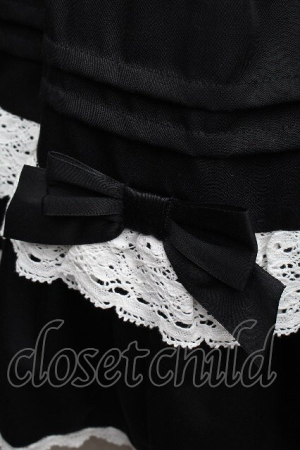 画像5: Chalmiere / ハッピーフリルジャンパースカートセット  黒ｘ白 S-26-04-07-054-0-OP-HR-ZS (5)