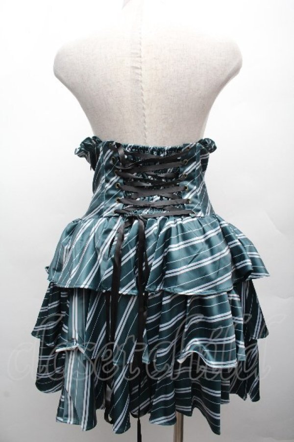 画像2: ATELIER PIERROT / ハリー・ポッターフリルコルセットスカート(スリザリン)  グリーン S-26-04-07-058-EL-SK-HR-ZS (2)