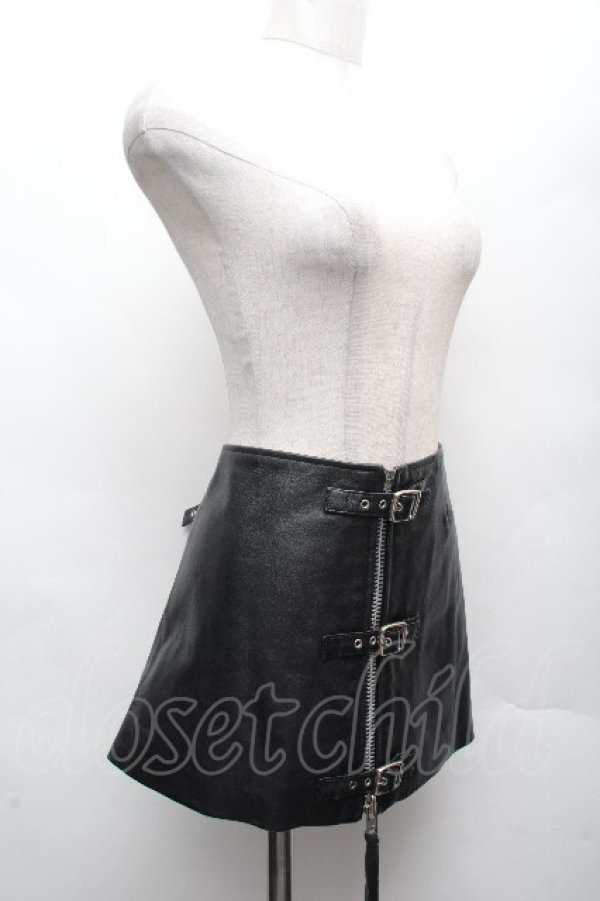 画像3: PUNK / ZIPレザースカート  黒 S-26-04-07-059-PU-SK-HR-ZS (3)